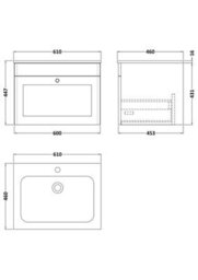 Balterley Swynnerton Traditional 1 Drawer Wall Hung Vanity Unit With Stone Basin, Satin Green, 600mm - thumbnail 5