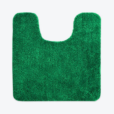 Allure Bath Fashions Luxury Microfibre Pedestal Toilet Mat Non-Slip - Dark Green - image 1