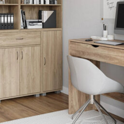 Stylish Wooden Small Dressing Table - 1 Handleless Drawer For Modern Workspaces - thumbnail 4