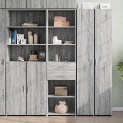 Berkfield Highboard Grey Sonoma 50X42.5X185 Cm Engineered Wood - image 1