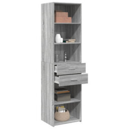 Berkfield Highboard Grey Sonoma 50X42.5X185 Cm Engineered Wood - thumbnail 3