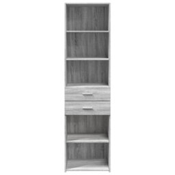 Berkfield Highboard Grey Sonoma 50X42.5X185 Cm Engineered Wood - thumbnail 4