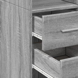 Berkfield Highboard Grey Sonoma 50X42.5X185 Cm Engineered Wood - thumbnail 7