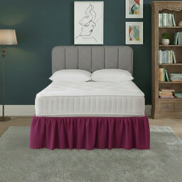 Base Valance Polycotton Sheet For Divan Beds Easy Care Bed Base Cover Fuchsia - thumbnail 1
