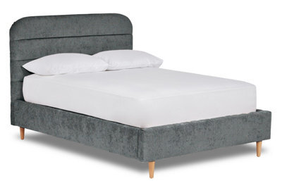 Divan Base Direct Crystal Contemporary Fabric Bed Base Only 6Ft Super King- Pavia Charcoal - image 1