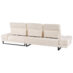 Beliani Corner Sofa 4 Seater Ikast Corduroy Beige Left Hand - thumbnail 5