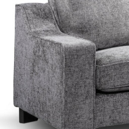 Furnishings For Less UK Neberaska Modern Slate Grey 3 Seater Sofa Chenille Fabric - thumbnail 3