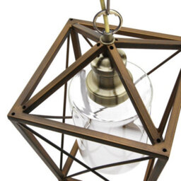 Long Life Lamps Company Vintage Antique Brass Lantern Ceiling Pendant Light M0200 - thumbnail 6