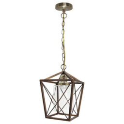 Long Life Lamps Company Vintage Antique Brass Lantern Ceiling Pendant Light M0200 - thumbnail 5