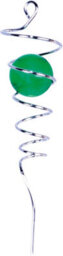 Netagon Garden Outdoor Hanging Spiral Wind Spinner With Ball- Green - thumbnail 1