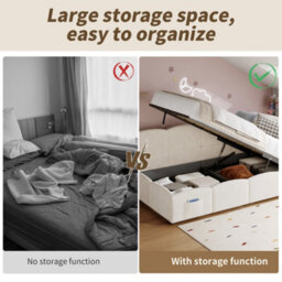 Single Upholstered Sofa Daybed With Hydraulic Storage And Usb Charging - thumbnail 9