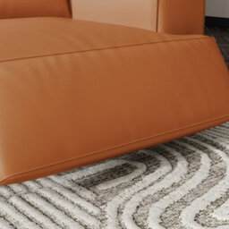 Valencia Valentina Leather Loveseat Recliner Sofa Cognac Nappa 11000 Leather Kiln-Dried Wood Adjustable Headrest - thumbnail 7