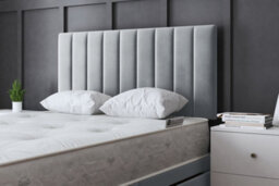 DS Living Amelia Silver Upholstered Panel Divan Bed With Headboard And Four Drawers Double - thumbnail 3