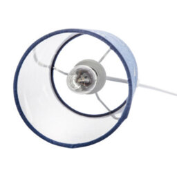 Happy Homewares Modern Stars And Moons Children/kids Midnight Blue Cotton Table Lamp - thumbnail 5