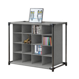 Living And Home 16 Grids Grey Shoe Storage Cabinet Cube Shoe Organizer Display Shelf - thumbnail 6