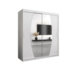 Arte Elypse Contemporary 2 Mirrored Sliding Door Wardrobe 9 Shelves 2 Rails White (H)2000mm (W)1800mm (D)620mm - thumbnail 1