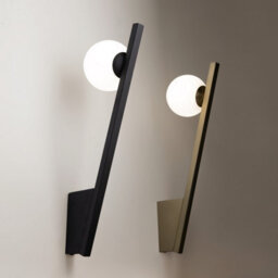 Luminosa Lighting Luminosa Kazimir Modern Globe Wall Lights Black 1Xg9 White Shade - thumbnail 3