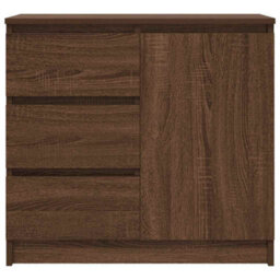 Berkfield Sideboard With Drawer Brown Oak 71X35X65 Cm Engineered Wood - thumbnail 6