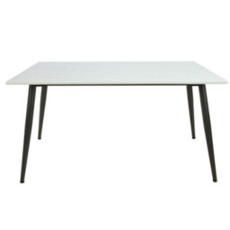 Urbn-Living Urbnliving 120Cm Width White Matt Modern 4 Seater Ceramic Square Shape Top Kitchen & Dining Room Table - thumbnail 3
