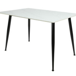 Urbn-Living Urbnliving 120Cm Width White Matt Modern 4 Seater Ceramic Square Shape Top Kitchen & Dining Room Table - thumbnail 2