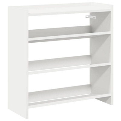 Berkfield Elegant Shoe Rack White 60X25X62 Cm Engineered Wood - image 1