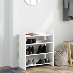 Berkfield Elegant Shoe Rack White 60X25X62 Cm Engineered Wood - thumbnail 3