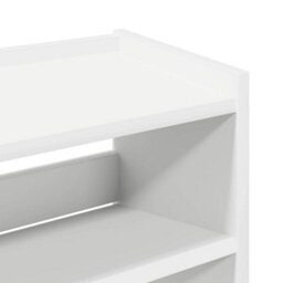 Berkfield Elegant Shoe Rack White 60X25X62 Cm Engineered Wood - thumbnail 7