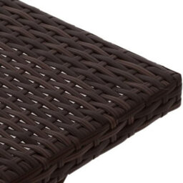 Evre Capri Folding Side Rattan Table Outdoor,gardens, Camping Lightweight Wicker & Portable - Brown - thumbnail 3