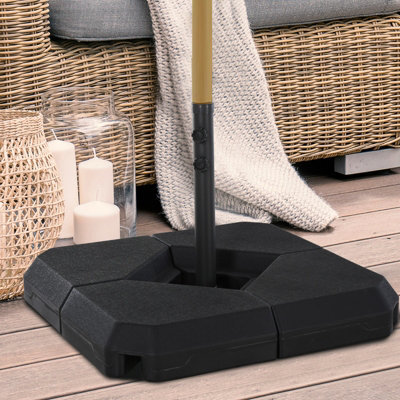 Outsunny 4Pcs Fillable Parasol Base W/ Steel Cross Base Garden Umbrella Weight - image 1