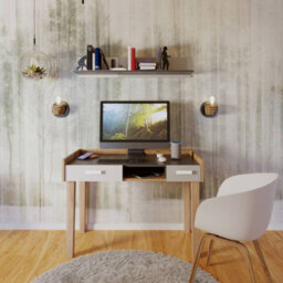 Arte Mood-07 - Modern And Functional Desk - Chic Study Furniture For Streamlined Work Areas (H)810mm (W)1110mm (D)550mm - thumbnail 1
