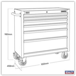 Sealey Rollcab 6 Drawer 915mm With Soft Close Drawers Ap3606Be - thumbnail 8