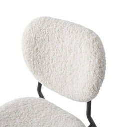 Nordlys Set Of 2 White Bouclé Dining Chairs Modern Design Style Dining Room - thumbnail 7