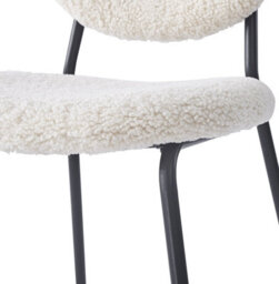 Nordlys Set Of 2 White Bouclé Dining Chairs Modern Design Style Dining Room - thumbnail 8