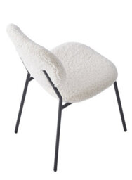 Nordlys Set Of 2 White Bouclé Dining Chairs Modern Design Style Dining Room - thumbnail 9