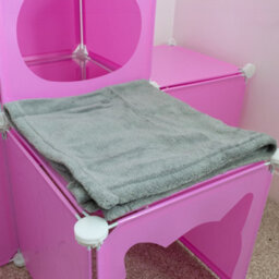 Cost Wise Pink Power Cat House/tower-Build+Design+Scratcher+Hammock+Blanket - thumbnail 3