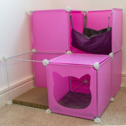 Cost Wise Pink Power Cat House/tower-Build+Design+Scratcher+Hammock+Blanket
