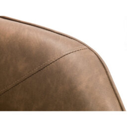 Julian Bowen Bowery Upholstered Swivel Accent Chair - Brown Faux Leather - thumbnail 5