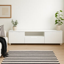 Wyld Haus Leipzig White Gloss Tv Unit 2 Doors 1 Drawer - thumbnail 1