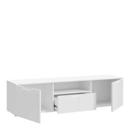 Wyld Haus Leipzig White Gloss Tv Unit 2 Doors 1 Drawer - thumbnail 4