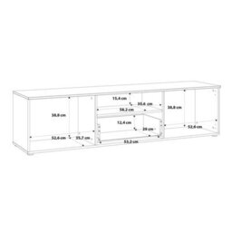 Wyld Haus Leipzig White Gloss Tv Unit 2 Doors 1 Drawer - thumbnail 9