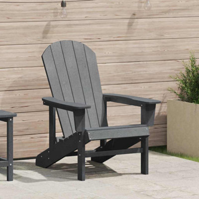 Walplus Adirondack Chair Light Grey 74 X 82 X 92Cm Hdpe - image 1