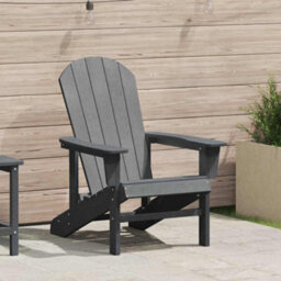 Walplus Adirondack Chair Light Grey 74 X 82 X 92Cm Hdpe