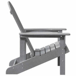 Walplus Adirondack Chair Light Grey 74 X 82 X 92Cm Hdpe - thumbnail 5