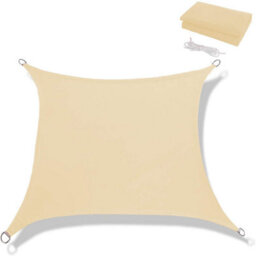 Introll Premium Int 185Gsm 600Gram Sun Shade Sail - Water Proof - Beige - 3.6X3.6X3.6 Triangle - thumbnail 4