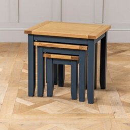 The Furniture Market Westbury Blue Painted Nest Of 3 Tables - thumbnail 8