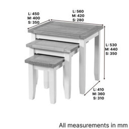 The Furniture Market Westbury Blue Painted Nest Of 3 Tables - thumbnail 9