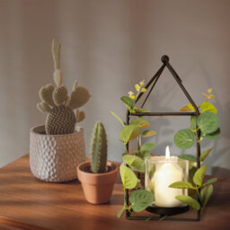 Black Lantern Candle Holder Home Decoration - thumbnail 9