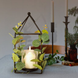 Black Lantern Candle Holder Home Decoration - thumbnail 1