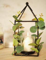 Black Lantern Candle Holder Home Decoration - thumbnail 4