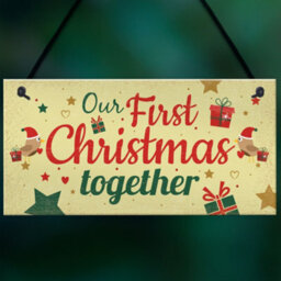 Red Ocean Couples First Christmas Together Plaque Christmas Xmas Tree Decoration Xmas Gift Mr And Mrs - thumbnail 5